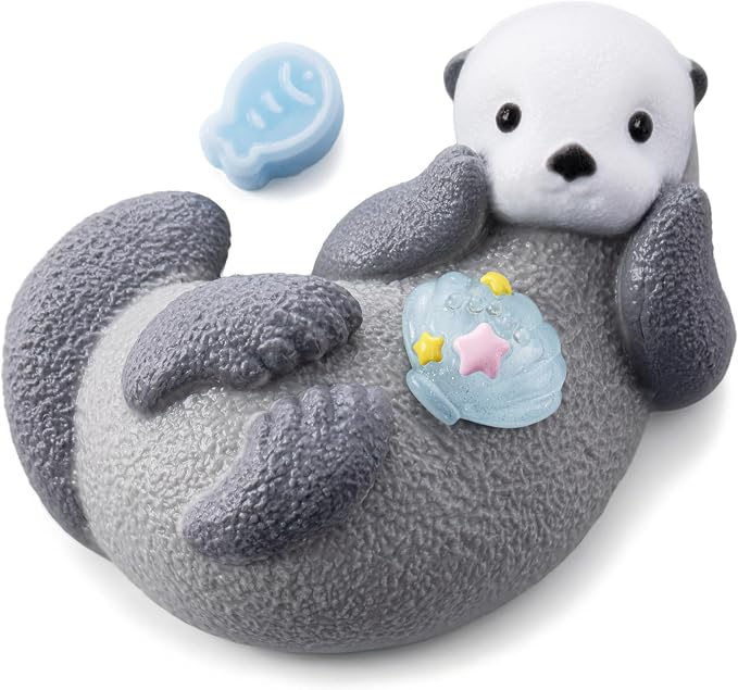 Taba Sea Otter Squishy, Handmade Soft Silicone Stress Relief & Fidget Toy, Cute Non-Toxic Sensory Toy for Kids and Adults